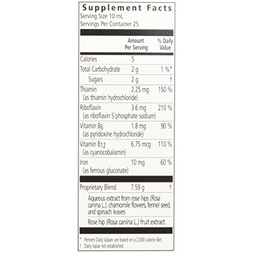 FLORA - Floravital Iron & Herbs, Gluten Free, Vegan, Liquid, by Salus, 8.5 Fl Oz