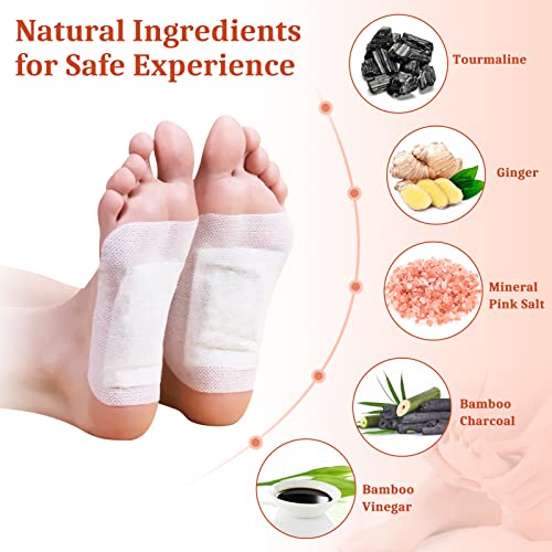 Foot Pad 100PCS, Upgraded 2-in-1 Easy to Use Design, Natural Bamboo Vinegar F...