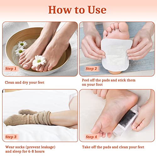 Foot Pad 100PCS, Upgraded 2-in-1 Easy to Use Design, Natural Bamboo Vinegar F...