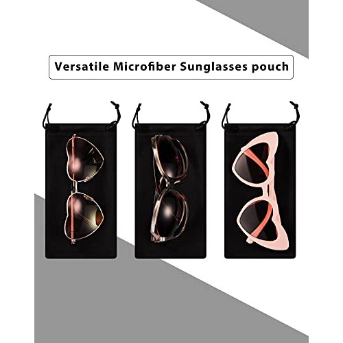 40 Pack Microfiber Case Pouch Bag Glasses Sunglasses Case with 2 Pieces Clean...