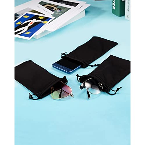 40 Pack Microfiber Case Pouch Bag Glasses Sunglasses Case with 2 Pieces Clean...