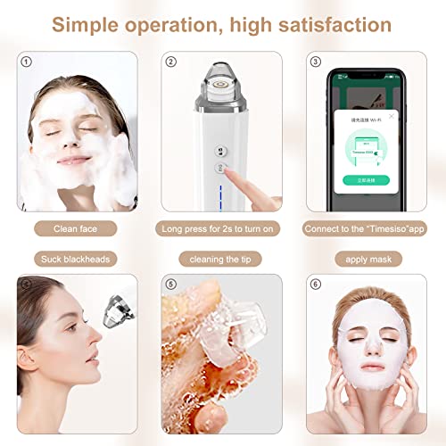 Blackhead Remover Pore Vacuum, WiFi Visual Pore Beauty Device for Skin Care, ...