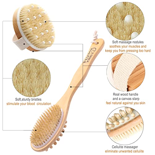 Shower Brush, Body Brush, Body Scrubbers for Wet or Dry Brushing, Back Brush ...