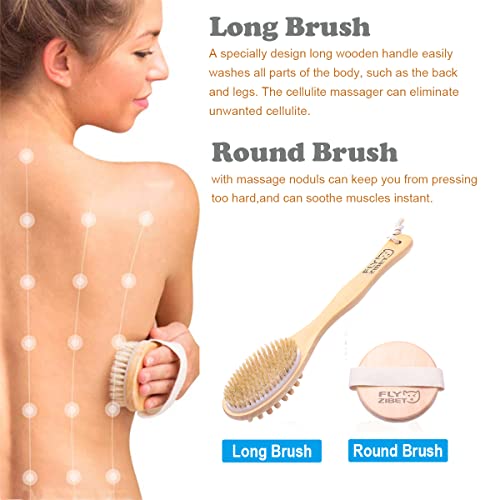 Shower Brush, Body Brush, Body Scrubbers for Wet or Dry Brushing, Back Brush ...