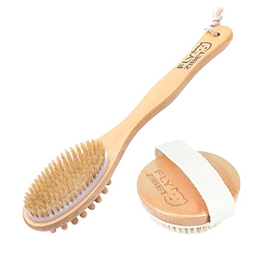 Shower Brush, Body Brush, Body Scrubbers for Wet or Dry Brushing, Back Brush ...