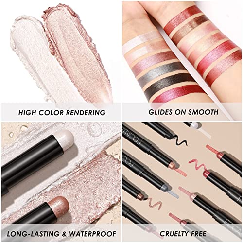 FOCALLURE (2 Pcs) 2 in 1 Eyeshadow and Eyeliner Pen,Waterproof Eye Shadow Pen...