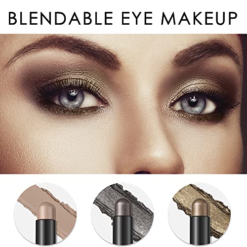 FOCALLURE 3PCS Cream Eyeshadow Stick Sets,Matte and Shimmer Eye Brightener St...