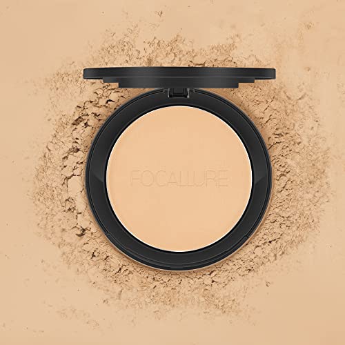 FOCALLURE Flawless Pressed Powder, Control Shine & Smooth Complexion, Pressed...