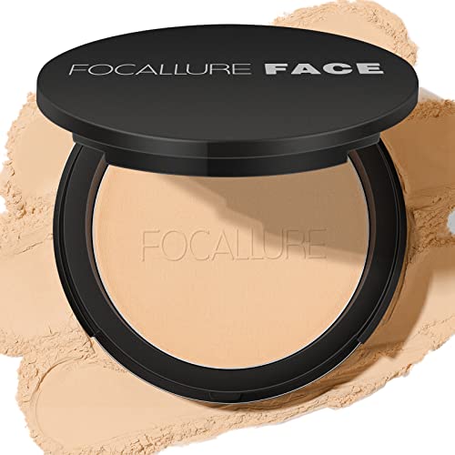 FOCALLURE Flawless Pressed Powder, Control Shine & Smooth Complexion, Pressed...