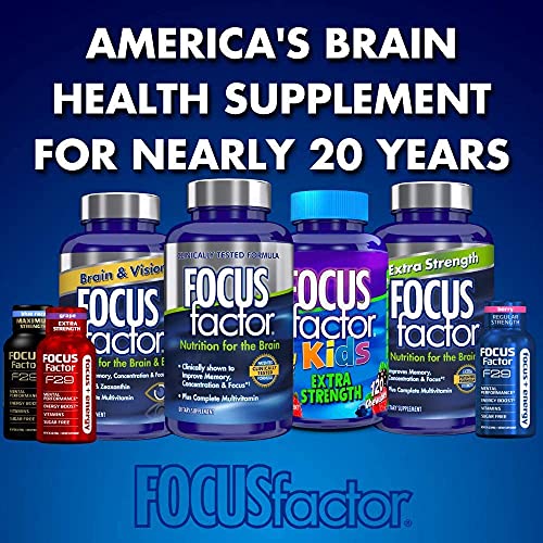 Focus Factor Brain and Vision Supplement, 120 Count - Eye Vitamin, Mineral Su...