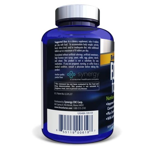 Focus Factor Brain and Vision Supplement, 120 Count - Eye Vitamin, Mineral Su...
