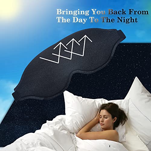 Sleep Mask for Women Men, Focuswell Weighted Eye Mask 3D Blindfold Blackout S...