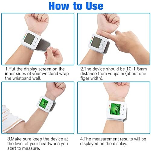 FOJOC Wrist Blood Pressure Monitor -Automatic BP Cuff Automatic BP Machine fo...