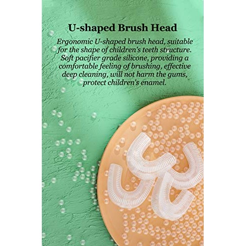 FOKER U-Shaped Electric Toothbrush Brush Replacement Heads, Kids Automatic To...