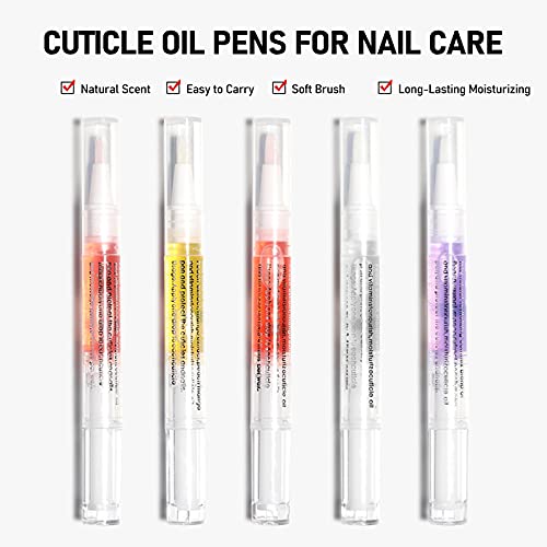 5Pcs Nail Cuticle Oil Pens Bulk Mini Repair Care Kit Manicure Hhydrating Cuti...