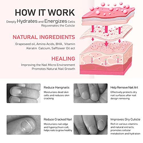 5Pcs Nail Cuticle Oil Pens Bulk Mini Repair Care Kit Manicure Hhydrating Cuti...