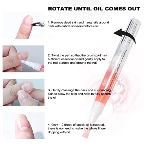 Nail Care Kit Cuticle Oil Pens Bulk, 5PCS Revitalizer Nail Oil Repair for Dam...