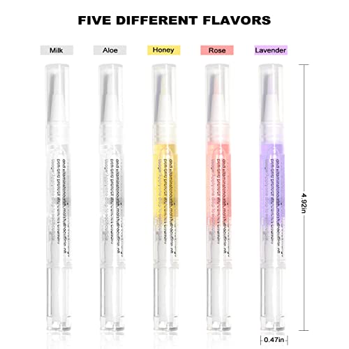 Nail Care Kit Cuticle Oil Pens Bulk, 5PCS Revitalizer Nail Oil Repair for Dam...