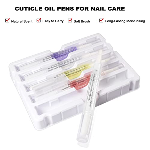 Nail Care Kit Cuticle Oil Pens Bulk, 5PCS Revitalizer Nail Oil Repair for Dam...