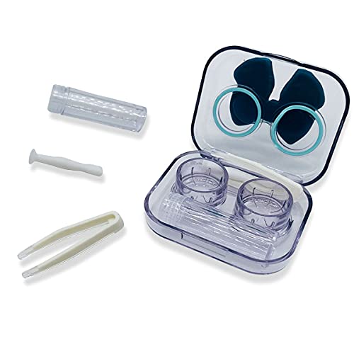 Folaxshoo 2 Pack Contact Lens Case Cute Butterfly Storage Box with Mirror Rem...