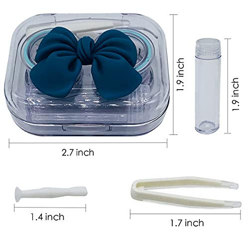 Folaxshoo 2 Pack Contact Lens Case Cute Butterfly Storage Box with Mirror Rem...