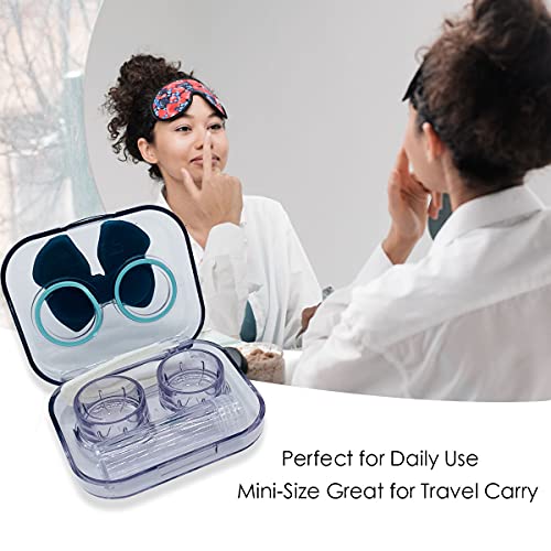 Folaxshoo 2 Pack Contact Lens Case Cute Butterfly Storage Box with Mirror Rem...