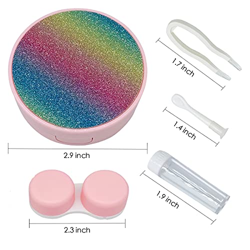 Folaxshoo Contact Lens Case with Mirror and Remover Tool Tweezers Portable Cu...