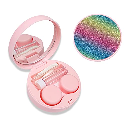 Folaxshoo Contact Lens Case with Mirror and Remover Tool Tweezers Portable Cu...
