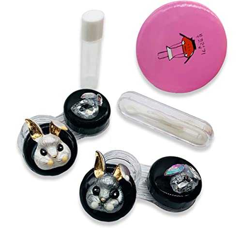 Folaxshoo Contact Lens Travel Kit Contact Lens Case Cute Eye Care Soak Storag...