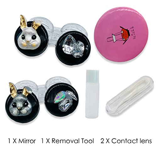 Folaxshoo Contact Lens Travel Kit Contact Lens Case Cute Eye Care Soak Storag...
