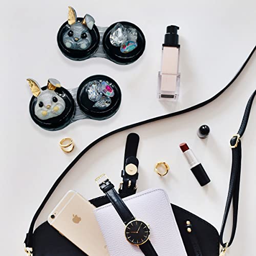 Folaxshoo Contact Lens Travel Kit Contact Lens Case Cute Eye Care Soak Storag...