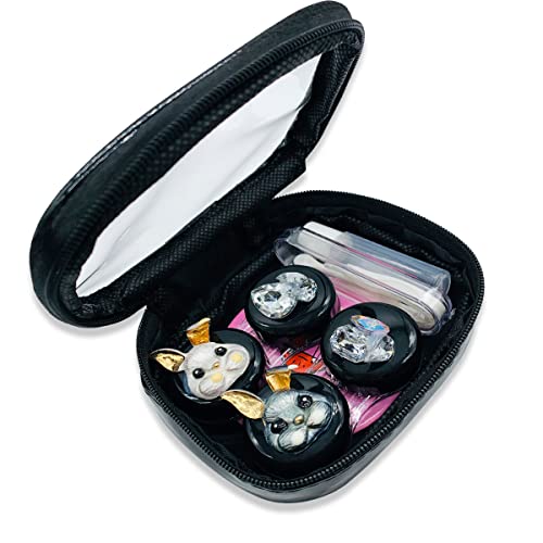 Folaxshoo Contact Lens Travel Kit Contact Lens Case Cute Eye Care Soak Storag...