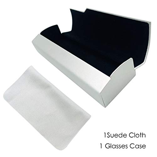Folaxshoo Hard Shell Eyeglasses Case Unisex Eyeglass Holder Clamshell Case wi...