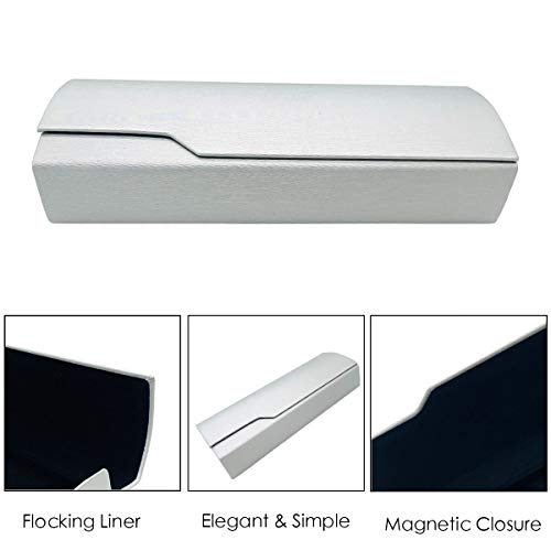 Folaxshoo Hard Shell Eyeglasses Case Unisex Eyeglass Holder Clamshell Case wi...