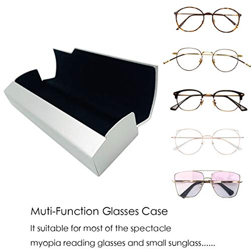 Folaxshoo Hard Shell Eyeglasses Case Unisex Eyeglass Holder Clamshell Case wi...