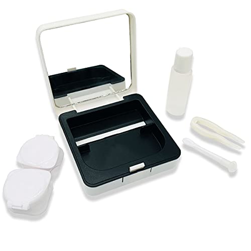Folaxshoo Stylish Contact Lens Case Eye Care Kit Soak Container Storage Box w...