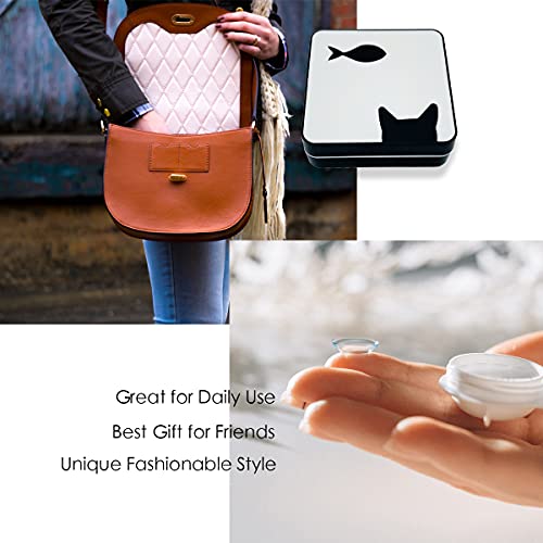 Folaxshoo Stylish Contact Lens Case Eye Care Kit Soak Container Storage Box w...