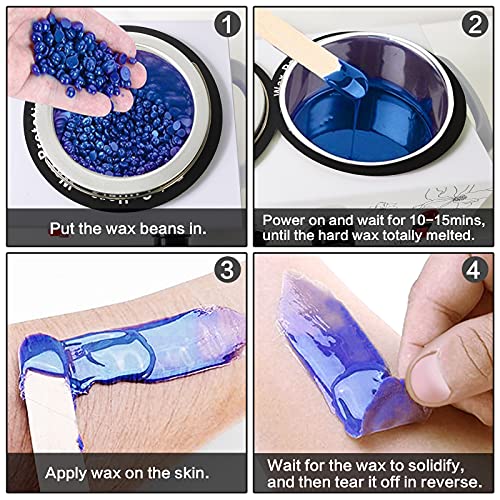 Waxing Kit Portable Wax Warmer Machine for Painless Hair Removal,Women Men Pr...