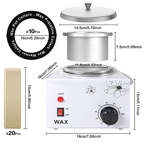Waxing Kit Portable Wax Warmer Machine for Painless Hair Removal,Women Men Pr...
