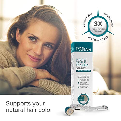 Foligain Hair & Scalp Derma Micro-Needling Roller, Hair Loss Treatment
