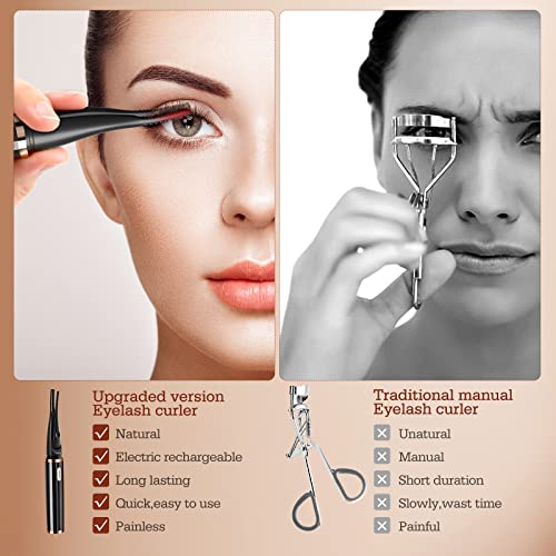2 in 1 Heated Eyelash Curlers Kit, Electric Lash Curler with Eyelash Separato...