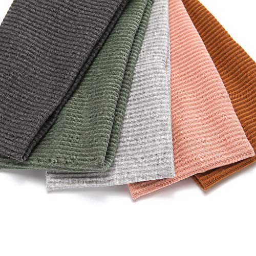 Folora 8 PCS Soft Knitted Cotton Elastic Headbands Yoga Running Sports Facial...