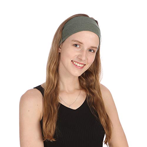 Folora 8 PCS Soft Knitted Cotton Elastic Headbands Yoga Running Sports Facial...