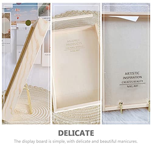 FOMIYES Nail Polish Organizer Wooden Dust- proof Makeup Bottle Holder Essenti...