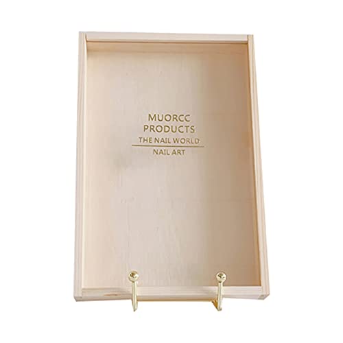 FOMIYES Nail Polish Organizer Wooden Dust- proof Makeup Bottle Holder Essenti...