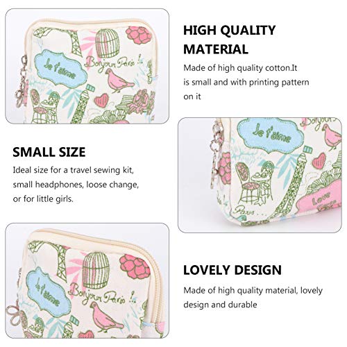 FOMIYES Portable Sanitary Napkin Storage Bag for Purse, Cotton Menstrual Pouc...