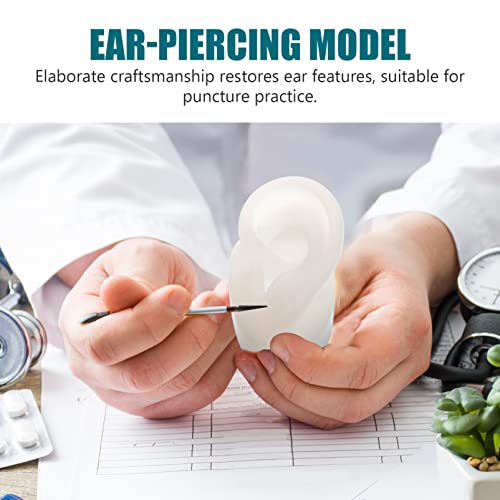 FOMIYES Silicone Ear Model Ear Acupuncture Practice Model Ear Teaching Tool f...