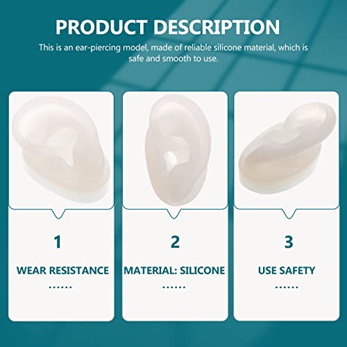 FOMIYES Silicone Ear Model Ear Acupuncture Practice Model Ear Teaching Tool f...