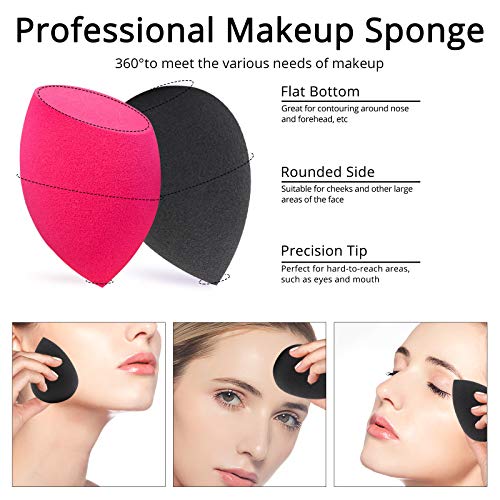 Makeup Sponges, Foonbe Foundation Blending Beauty Sponge, Dry & Wet Use for P...