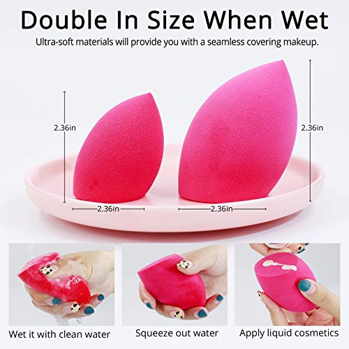 Makeup Sponges, Foonbe Foundation Blending Beauty Sponge, Dry & Wet Use for P...